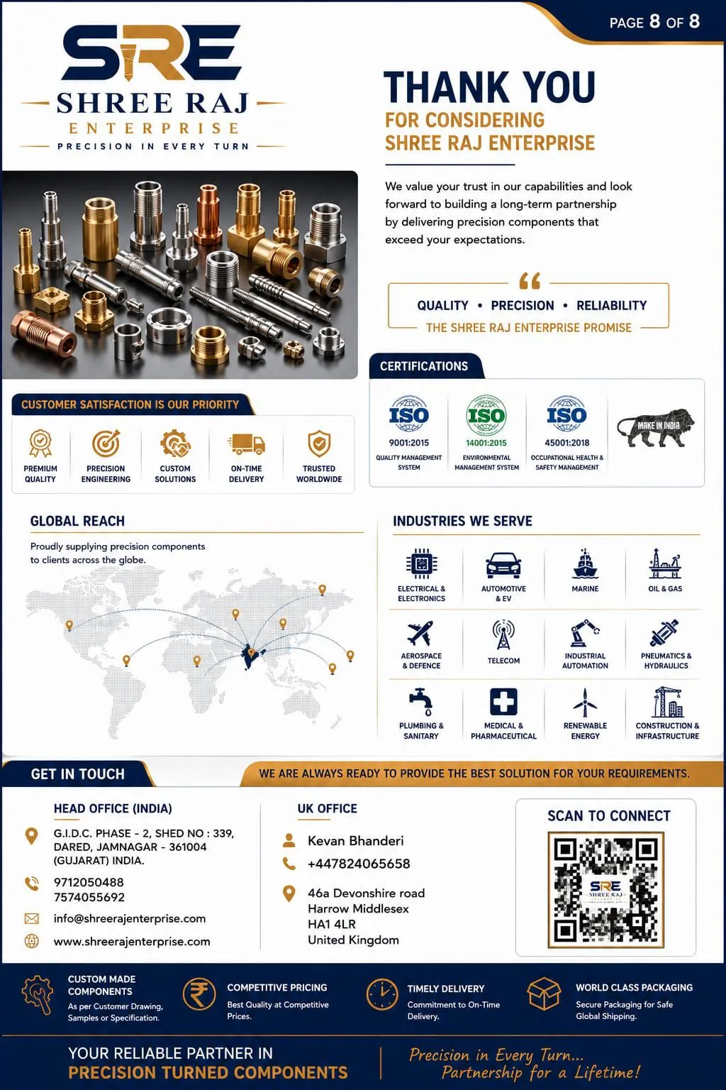 Aluminium Copper Turned Components Manufacturer