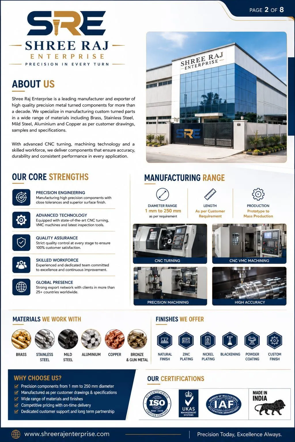 Stainless Steel Turned Components Manufacturer